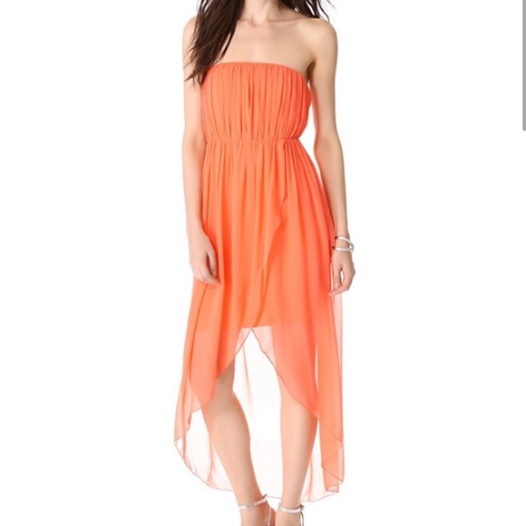 strapless tulip dress